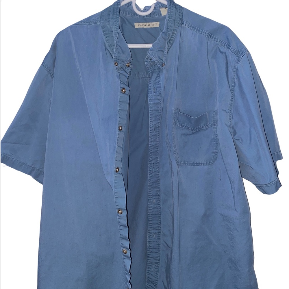 Blue button up T-Shirt